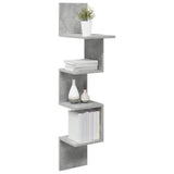 Scaffale da parete A parete Grigio Cemento 32 x 21 x 107 cm