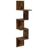 Scaffale da parete A parete Rovere Fumo 32 x 21 x 107 cm