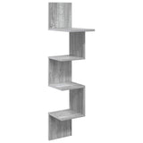 Scaffale da parete A parete Grigio 32 x 21 x 107 cm