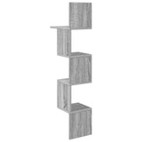 Scaffale da parete A parete Sonoma grigio 32 x 21 x 107 cm