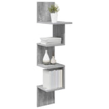 Scaffale da parete A parete Sonoma grigio 32 x 21 x 107 cm