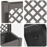 Vaso Grande con Direzione Grigio 99,5 x 43 x 133,5 cm PP
