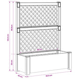 Vaso Grande con Direzione Grigio 99,5 x 43 x 133,5 cm PP
