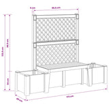 Panchina da Giardino Kopenhagen Bianco 173 x 49 x 135,5 cm PP