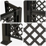 Trellis per Cestino Antracite 123 x 47 x 114 cm PP