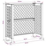 Trellis per Cestino Antracite 123 x 47 x 114 cm PP