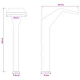 Cascata della Piscina Acciaio Inox 50 x 30 x 90 cm Argento