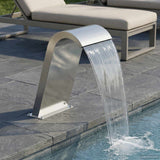 Fontana da Piscina Argento 47 x 31 x 60 cm Acciaio Inox