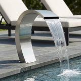 Fontana da Piscina Argento 60 x 30 x 70 cm Acciaio Inox