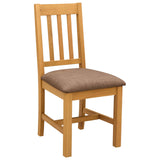 Sedia da pranzo VENLO 2 pcs Legno di Quercia Massello