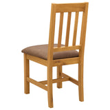 Sedia da pranzo VENLO 2 pcs Legno di Quercia Massello