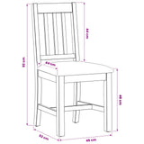 Sedia da pranzo VENLO 2 pcs Legno di Quercia Massello