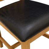 Sedia da pranzo VENLO 2 pcs Legno di Quercia Massello Nero