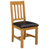 Sedia da pranzo VENLO 2 pcs Legno di Quercia Massello Nero