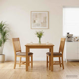 Sedia da pranzo 2 pcs Legno di Quercia Massello Grigio