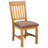 Sedia da pranzo 2 pcs Legno di Quercia Massello Grigio
