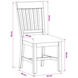 Sedia da pranzo 2 pcs Legno di Quercia Massello Grigio