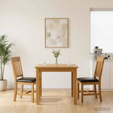 Sedia da pranzo 2 pcs Legno di Quercia Massello Nero