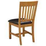 Sedia da pranzo 2 pcs Legno di Quercia Massello Nero