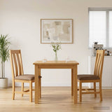 Sedia da pranzo 2 pcs Legno di Quercia Massello Grigio
