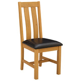 Sedia da pranzo 2 pcs Legno di Quercia Massello Nero
