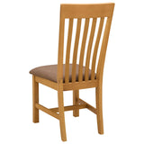 Sedia da pranzo 2 pcs Legno di Quercia Massello Grigio