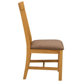 Sedia da pranzo 2 pcs Legno di Quercia Massello Grigio