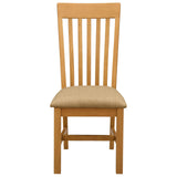 Sedia da pranzo 2 pcs Legno di Quercia Massello Beige