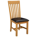 Sedia da pranzo 2 pcs Legno di Quercia Massello Nero