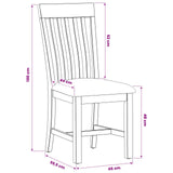 Sedia da pranzo 2 pcs Legno di Quercia Massello Nero