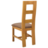 Sedia da pranzo 2 pcs Legno di Quercia Massello Grigio