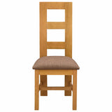 Sedia da pranzo 2 pcs Legno di Quercia Massello Grigio