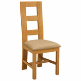 Sedia da pranzo 2 pcs Legno di Quercia Massello Beige