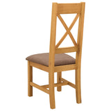 Sedia da pranzo 2 pcs Legno di Quercia Massello Grigio