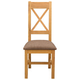 Sedia da pranzo 2 pcs Legno di Quercia Massello Grigio