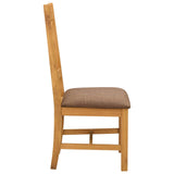 Sedia da pranzo 2 pcs Legno di Quercia Massello Grigio