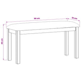 Panchina da pranzo 95 x 32 x 45 cm Legno di Quercia Massello