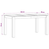 Tavolo da pranzo 150 x 85 x 75 cm Legno di Quercia Massello