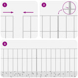 Pannello di Recinzione da Giardino 24 pcs Acciaio zincato