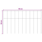 Pannello di Recinzione da Giardino 24 pcs Acciaio zincato
