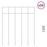 Pannello di Recinzione da Giardino 24 pcs Acciaio zincato