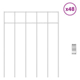 Pannello di Recinzione da Giardino 48 pcs Acciaio zincato