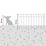Pannello di Recinzione da Giardino 48 pcs Acciaio zincato