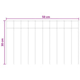 Pannello di Recinzione da Giardino 48 pcs Acciaio zincato