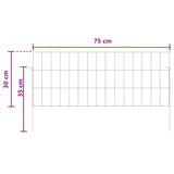 Recinzione da Giardino con Picchetti 48 pcs 75 x 30 cm Mesh