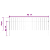 Recinzione da Giardino con Picchetti 12 pcs 95 x 30 cm Mesh