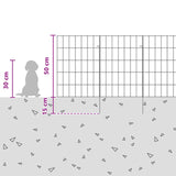 Recinzione da Giardino con Picchetti 48 pcs 35 x 50 cm Mesh