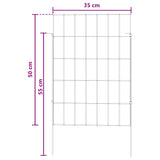 Recinzione da Giardino con Picchetti 48 pcs 35 x 50 cm Mesh