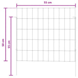 Recinzione da Giardino con Picchetti 12 pcs 55 x 50 cm Mesh