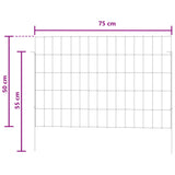Recinzione da Giardino con Picchetti 24 pcs 75 x 50 cm Mesh